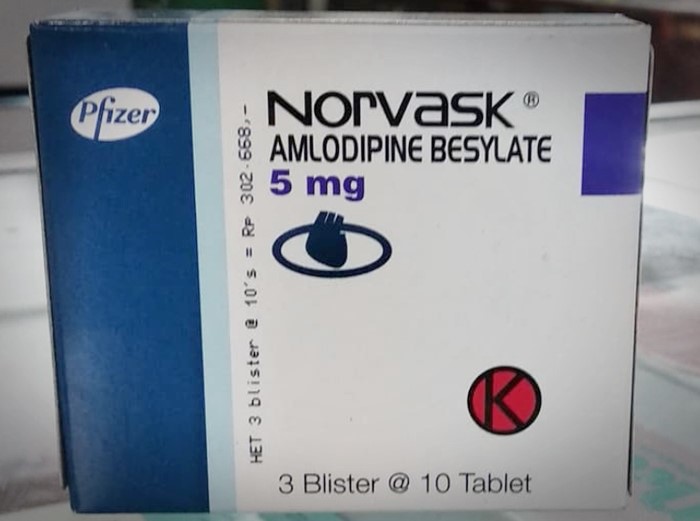 Norvask 5 mg tablet